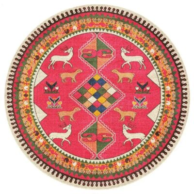 Moroccan Round Rug for Home Living Room Area