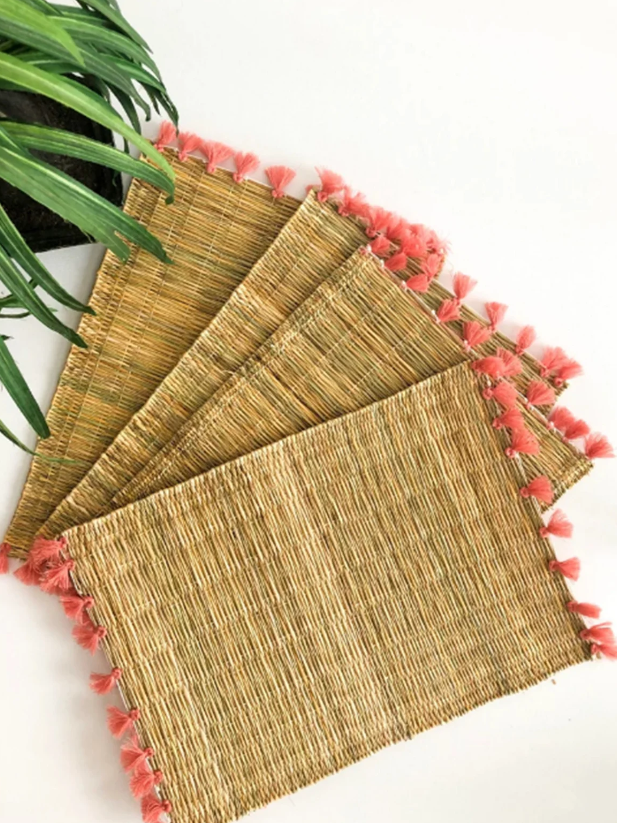Set of 6 Handwoven Rattan Placemat