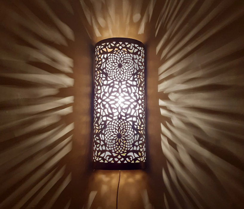 Handmade Moroccan Sconce Wall Lamp (Set of 2)